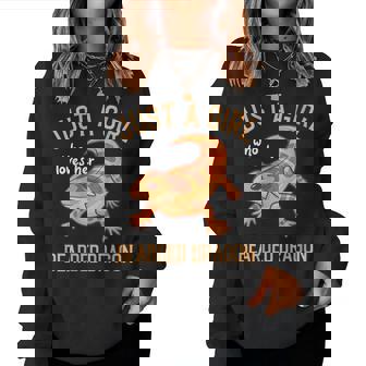Lézard Dragon Barbu Just A Girl Sweat-shirt pour femme - Cadeauxyz