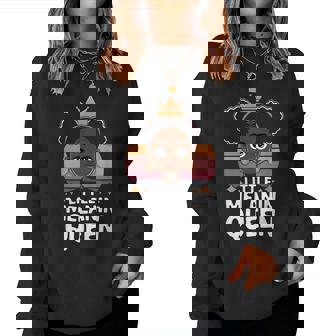Little Melanin Queen African Girl Black History Month Women Sweatshirt - Thegiftio UK