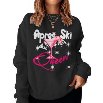 Lustiges Kostüm Wintersport Spruch Apres Ski Queen Partysekt Sweatshirt Frauen - Geschenkecke