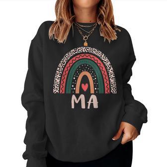 Ma Rainbow Grandma Grandmother Ma Women Sweatshirt - Thegiftio UK