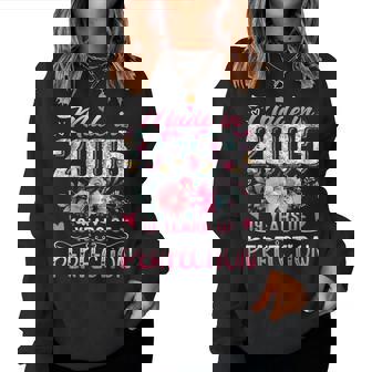 Made In 2005 Floral 19Th Birthday 19 Years Of Perfection Women Sweatshirt - Monsterry