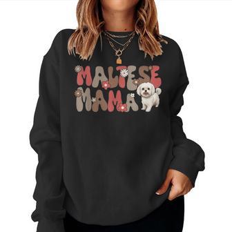 Maltese Groovy World's Best Maltese Mum Sweatshirt Frauen - Geschenkecke