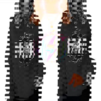 Mama Rainbow Leopard Lightning Women Sweatshirt | Mazezy
