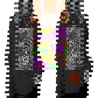 Mardi Gras Boho Laissez Les Bon Temps Rouler Fleur De Lis Women Sweatshirt - Thegiftio