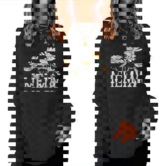Meemaw Floral Chamomile Mother's Day Meemaw Women Sweatshirt - Seseable