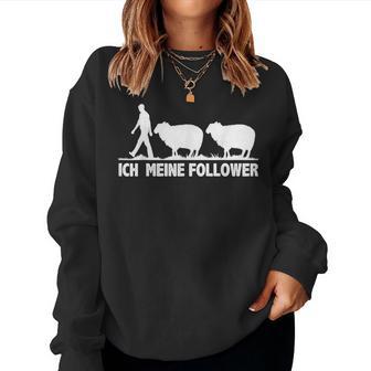 Meine Follower Sheep Saying Shepherd Farmer Woman Sweatshirt Frauen - Geschenkecke