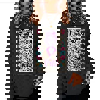 The Mom Tarot Card Skeleton Witch Mom Skull Mama Women Sweatshirt | Mazezy