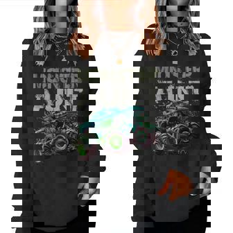 Monster Truck Aunt Family Matching Monster Truck Lovers Women Sweatshirt | Mazezy