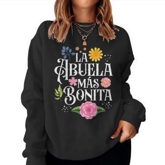 Grandma La Abuela Más Bonita Hispanic Grandma Women Sweatshirt - Thegiftio UK