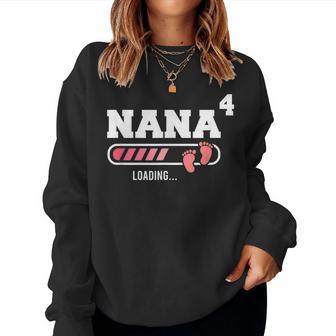 Nana 4 Fourth Time Nana Nana Of Four Mother's Day Women Sweatshirt - Thegiftio UK