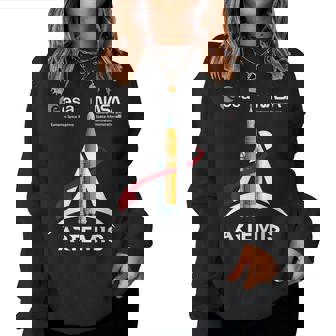Nasa Artemis Sls Mission Esa Et Worm Logo Sweat-shirt pour femme - Cadeauxyz