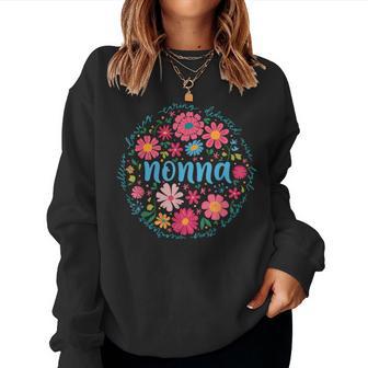 Nonna For Grandma Wildflower Floral Women Women Sweatshirt - Thegiftio UK