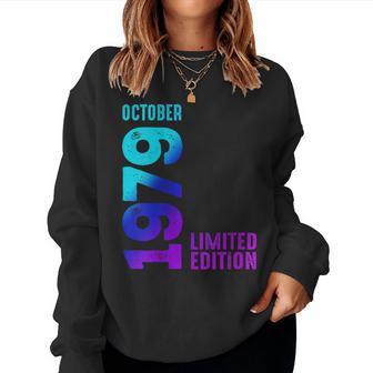 Octubre 1979 Edición Limitada Cumpleaños 1979 Cuello Sudadera Mujer - Regaloses