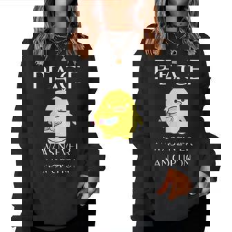 Peace Was Never An Option Duck With Knife Duck With Knife Women Sweatshirt - Monsterry