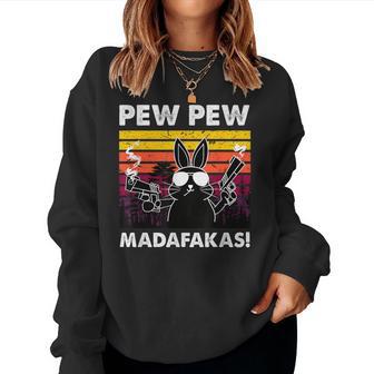 Pew Pew Madafakas Women'sintage Rabbit Crazy Rabbit Sweatshirt Frauen - Geschenkecke