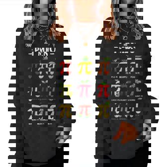 Pie Menu Pi Day Pi 314 Math Teacher Pi Symbol Pie Pun Women Sweatshirt | Mazezy