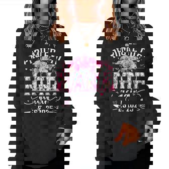 Promoted To Nana Again Est 2025 Floral Soon To Be Nana Women Sweatshirt - Monsterry