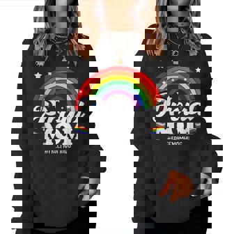 Proud Mom Mother's Day Lgbtq Rainbow Flag Gay Pride Lgbt Women Sweatshirt - Thegiftio UK