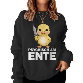 Psychisch Am Ente Crazy Duck Party Sweatshirt Frauen - Geschenkecke