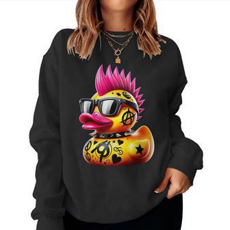 Punk Duck Duckling Punk Rocker Animal Lover Sweatshirt Frauen - Geschenkecke