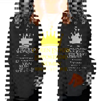 Queen Esther Empowering Happy Purim Feminist Costume Women Sweatshirt - Thegiftio UK