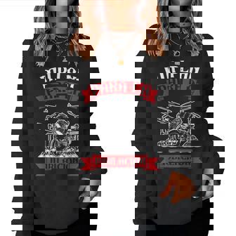 Regalos Divertidos Música Para Bateristas Baterista Tambores Músico Jubilación Dichos Batería Hombre Niños Rock Manga Larga - S Sudadera Mujer - Regaloses