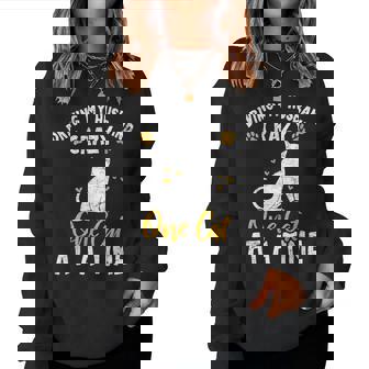 Rendre Mon Mari Fou Un Chat À La Fois Chat Maman Dame Sweat-shirt pour femme - Cadeauxyz