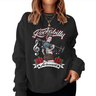 Rockabilly Girlintage Retro Rock N Roll Tattoo Pin Up Sweatshirt Frauen - Geschenkecke