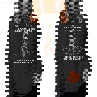 Save A Horse Ride A Mustache Women Sweatshirt - Monsterry