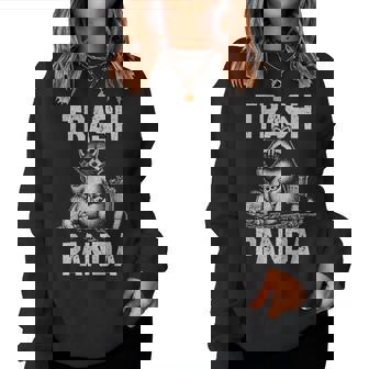 That Says Trash Panda Raccoon Eating Garbage Women Sweatshirt - Monsterry