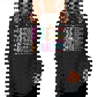 She Is Mimi Christian Mother's Day Present For Grandma Women Women Sweatshirt | Mazezy