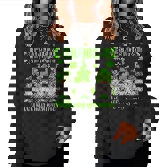 Shenanigans With My Gnomies St Patrick's Day Gnomes Women Women Sweatshirt - Seseable