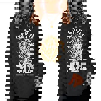 Shot Put Mom Of A Shot Put Thrower Leopard Shot Putter Mama Women Sweatshirt - Seseable