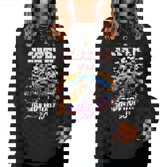 Sister Of The Birthday Boy Monster Truck Birthday Party Women Sweatshirt - Thegiftio UK