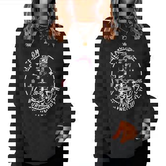 Skeleton Coffee Cheer Mom Surviving Comp Weekend Women Sweatshirt | Mazezy