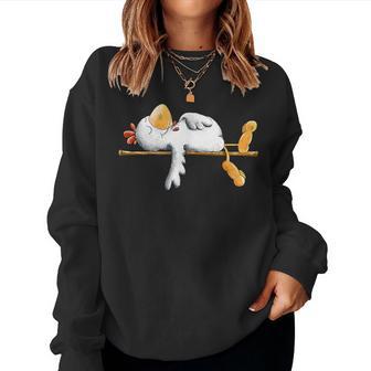 Sleeping Chicken I Hen Bird Fun I Chicken Dream Sweatshirt Frauen - Geschenkecke