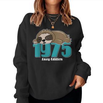 Sloth Birth Year 1975 Birthdayintage 1975 Sweatshirt Frauen - Geschenkecke