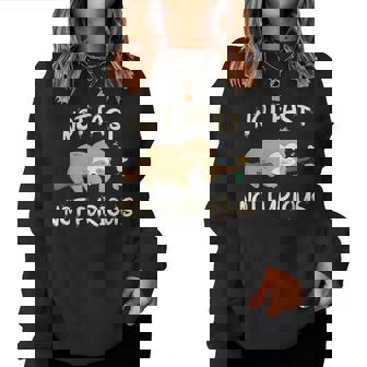 Sloths Not Fast Not Furious Cute Sleeping Sloth Lover Sweat-shirt pour femme - Cadeauxyz