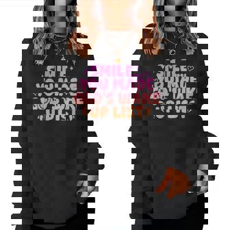 Smile You Made Gods Wake Up List Christian Jesus Apparel Women Sweatshirt | Mazezy