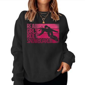 Snowboard Snowboardintage Girls Ride Sweatshirt Frauen - Geschenkecke