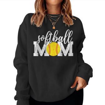 Softball Mom Fans Baseball Mother's Day Women Sweatshirt - Thegiftio UK