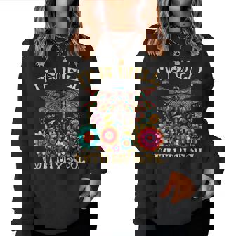 It Is Well With My Soul Dragonfly Floral Boho Christian God Women Sweatshirt - Thegiftio