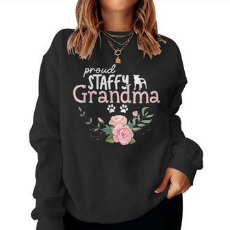 Staffy Grandma Dog Lovers Dog Mom Women Sweatshirt - Thegiftio