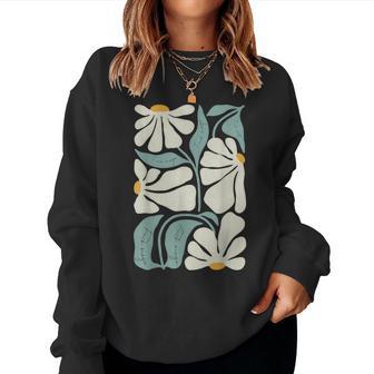 Subtle Flower Trump Floral Boho Aesthetics Women Sweatshirt - Thegiftio UK