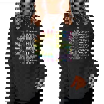 Sunflower Kindness Equality Inclusion Diversity Love Women Sweatshirt - Thegiftio UK