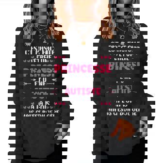 Super Autiste Mignonne Humour Fille Princesse Autiste Sweat-shirt pour femme - Cadeauxyz