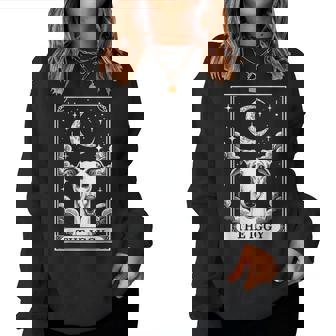 Tarot Card Vintage Crescent Moon Italian Greyhound Dog Mom Women Sweatshirt - Seseable