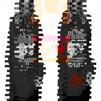 That's My Grandson Out There Baseball Mother's Day Grandma Women Sweatshirt | Mazezy