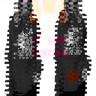 Traje De Esgrima Para Just A Girl Who Loves Fencing Sudadera Mujer - Regaloses