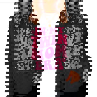 In My Twin Mom Era Groovy Mom Of Twins Mother's Day Women Sweatshirt | Mazezy